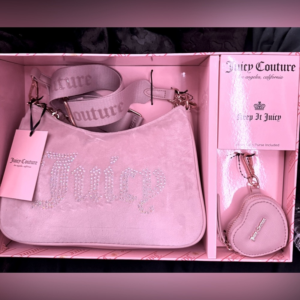 JUICY COUTURE DUSTY BLUSH SHOULDER BAG SET
